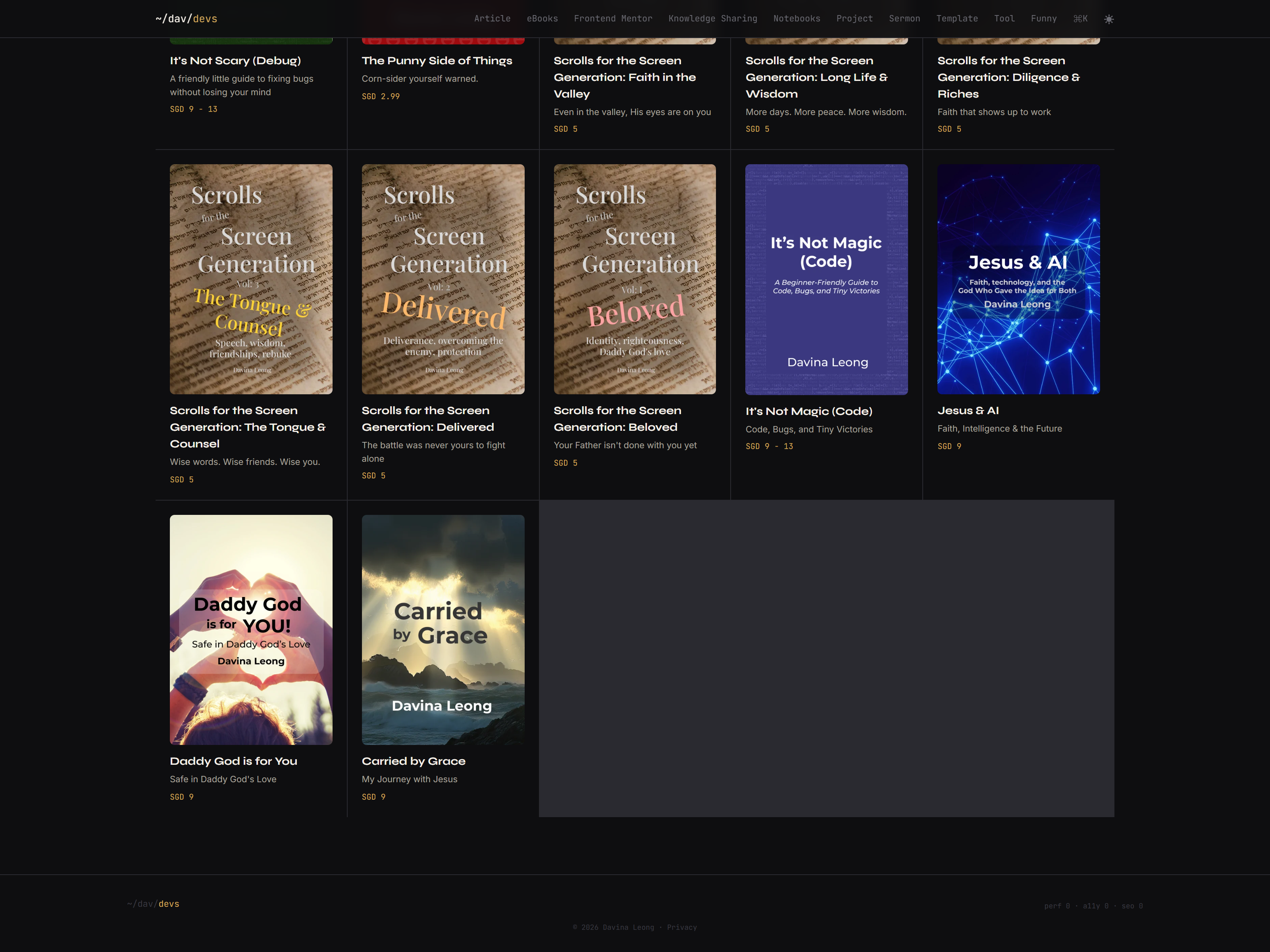 Publication listing page